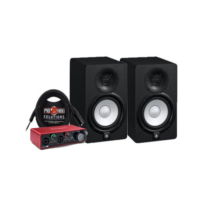 Focusrite Scarlett 2i2 3rd Gen Interface w/ Yamaha HS5 Studio Monitors & Cables