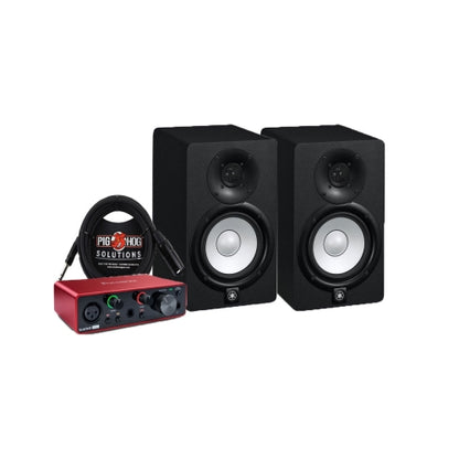 Focusrite Scarlett Solo 3rd Gen Interface w/ Yamaha HS5 Studio Monitors & Cables