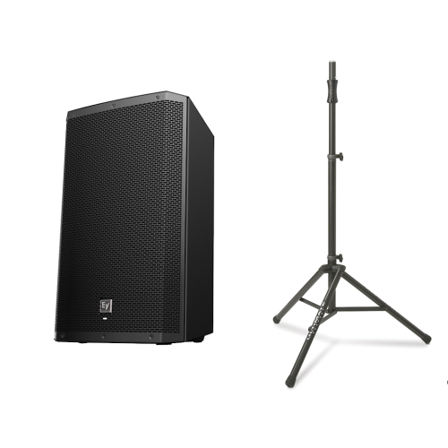 Electro Voice ZLX15BT Active Bluetooth Speaker w/ TS-100B Air Assisted Stand
