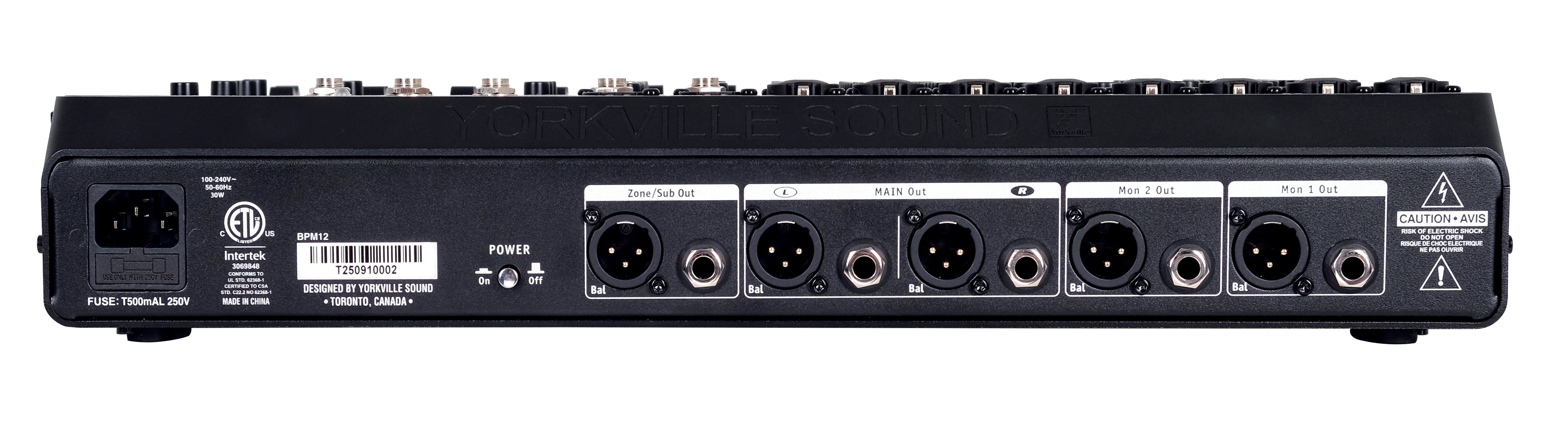 Yorkville BPM12 12-Channel Battery-Powered Mixer with USB