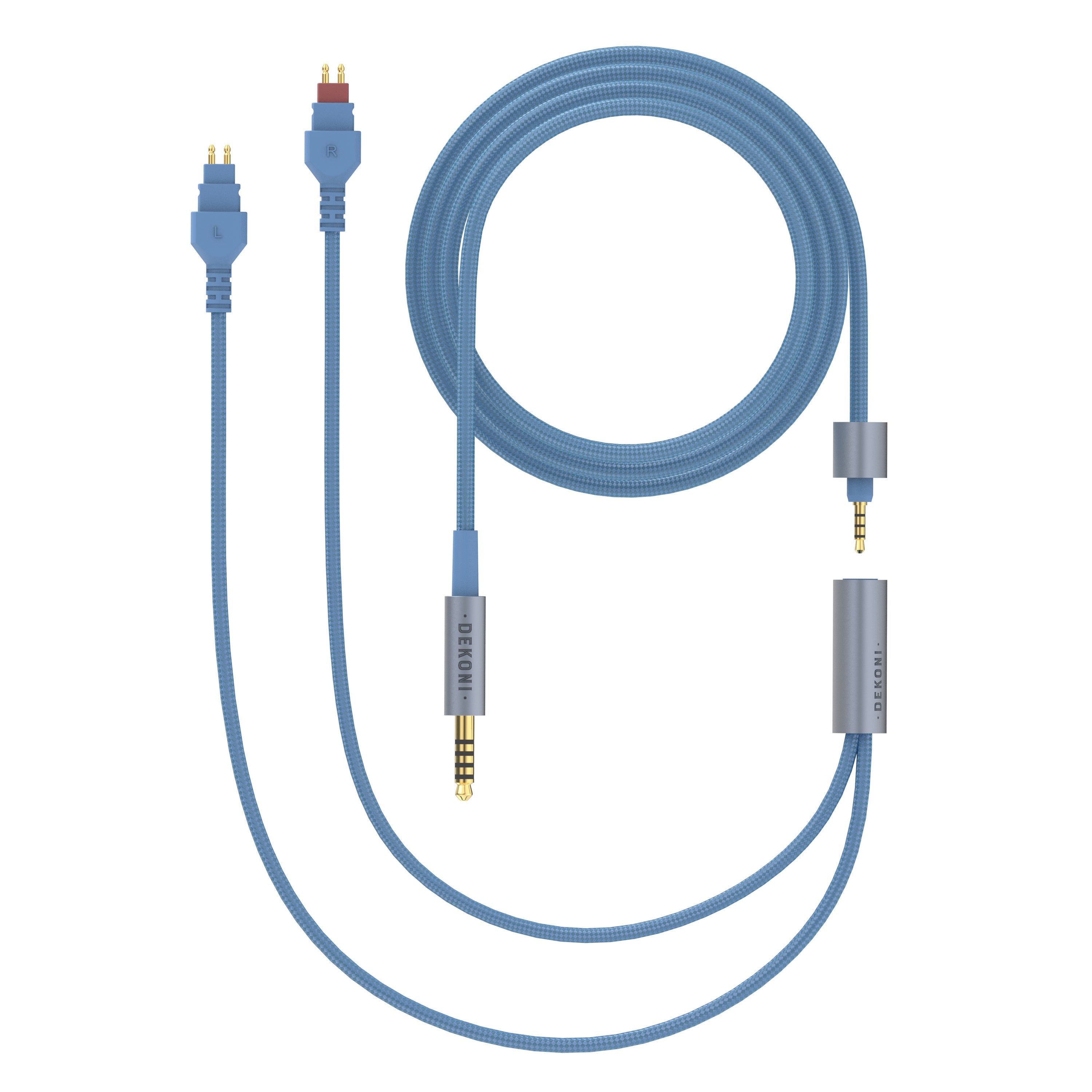 Dekoni Audio Ensemble 4.4mm 64 Nylon Wrapped Cable with HD600 Headphone Connectors