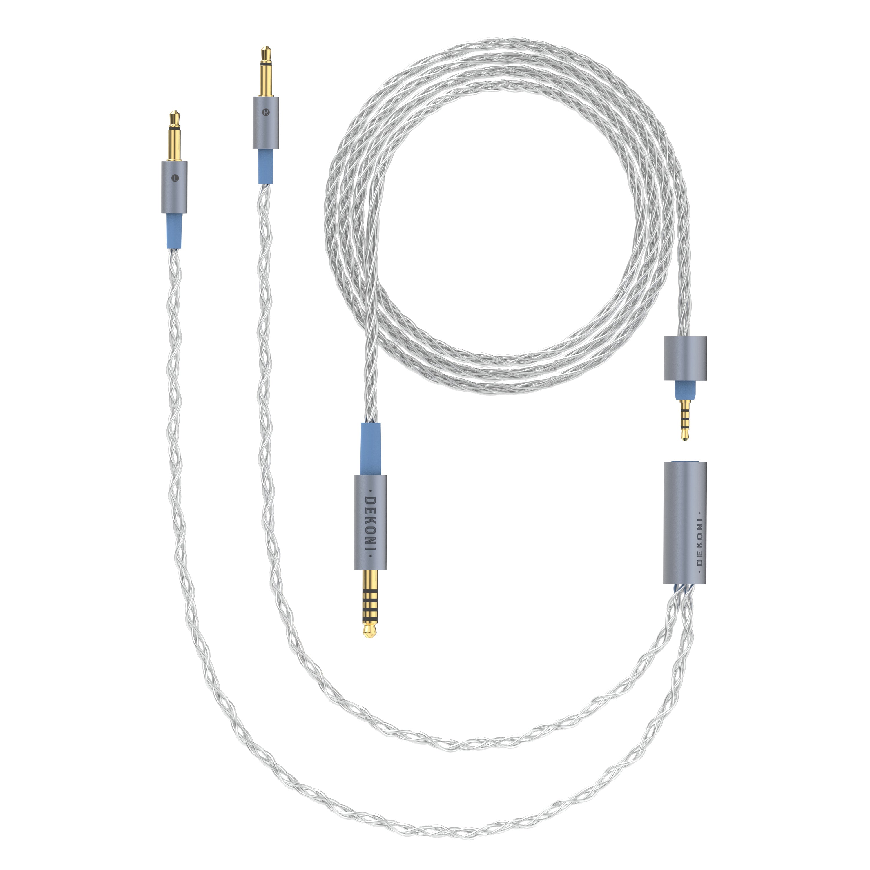 Dekoni Audio Ensemble 4.4mm 64 Braided Cable with 3.5mm Headphone Connectors