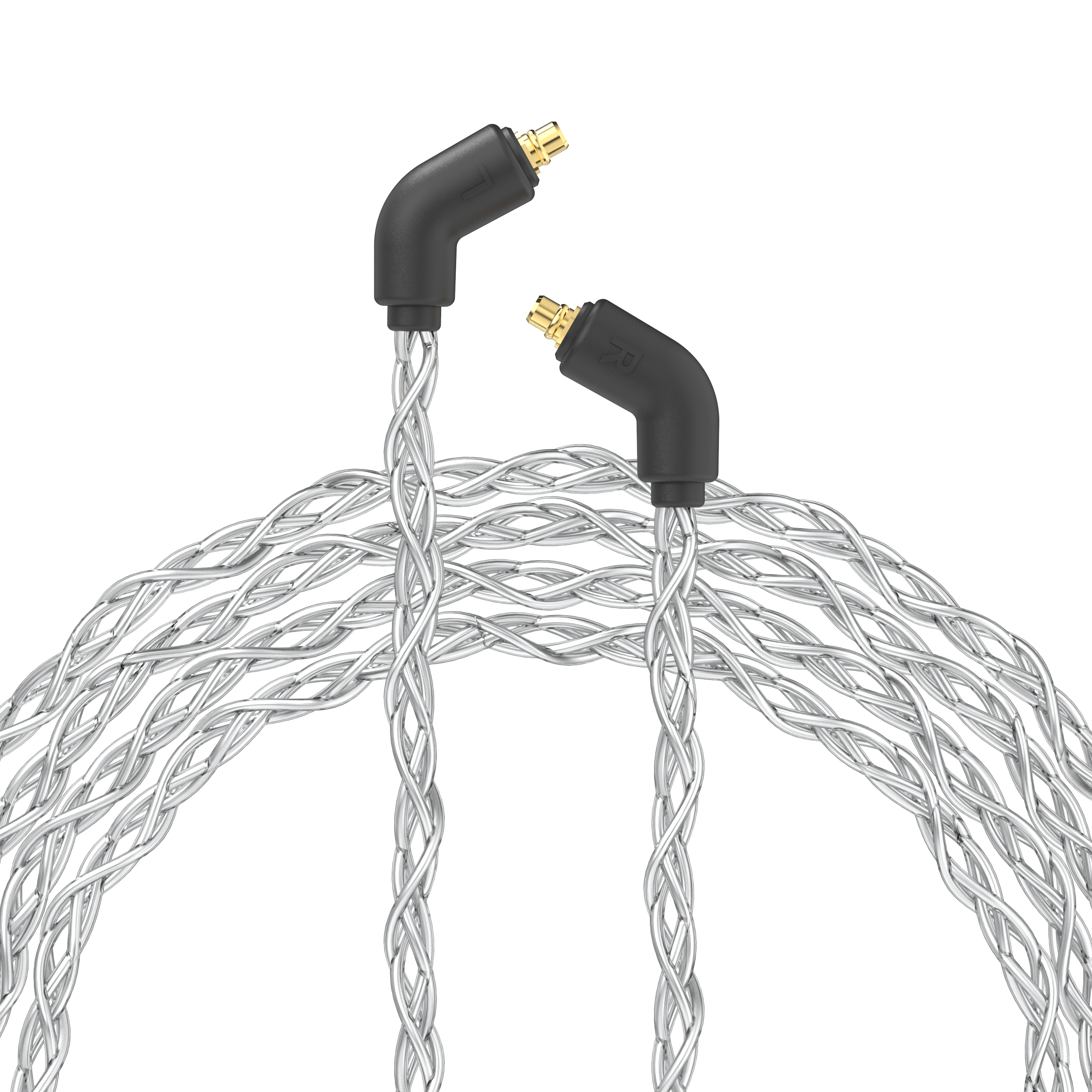 Dekoni Audio Ensemble 1/8 Silver Plated Copper Braided Cable with MMCX IEM Connectors (52)