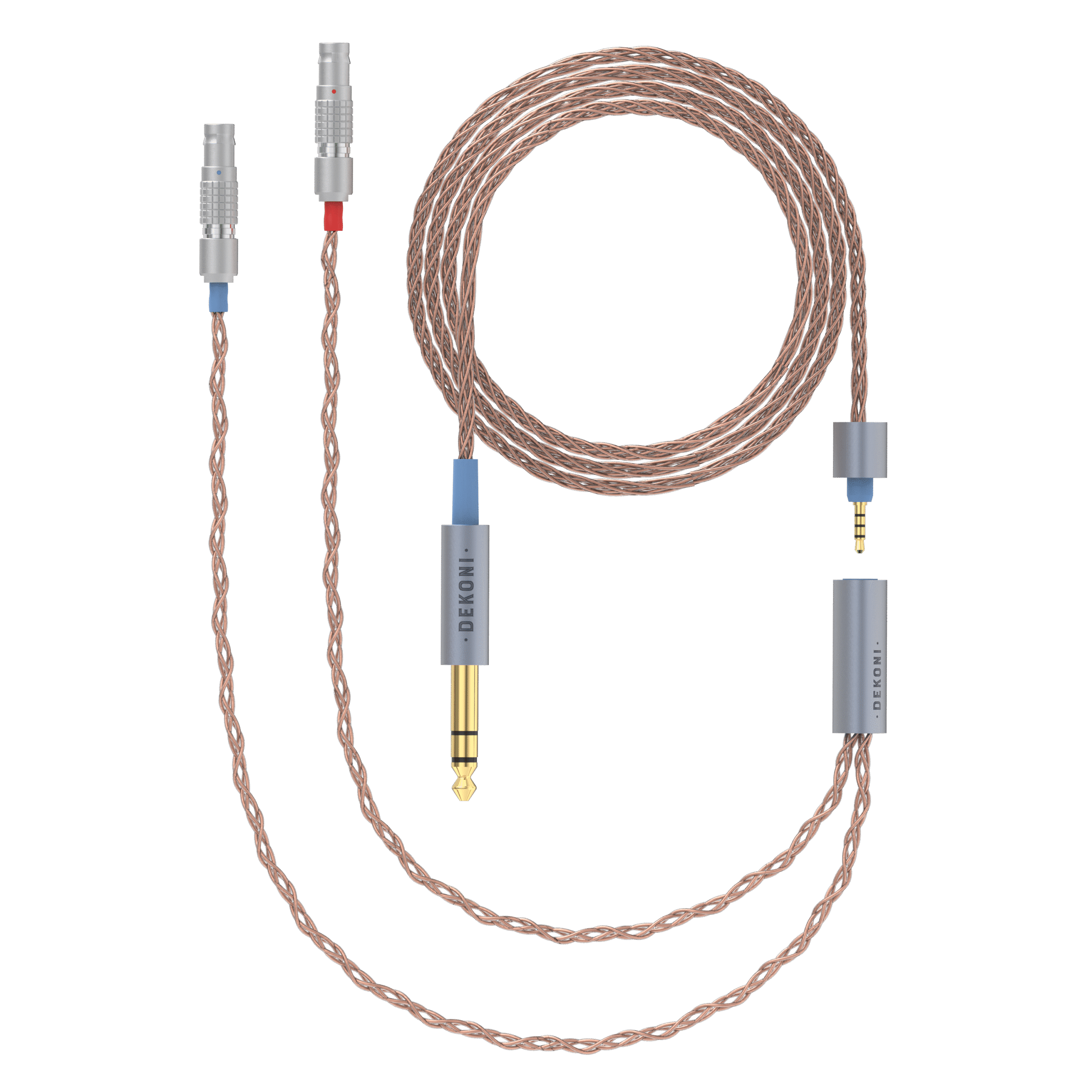 Dekoni Audio Ensemble 1/4 PCUHD Cable with 2-Pin Utopia Lemo Headphone Connectors (64)