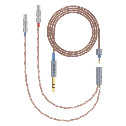 Dekoni Audio Ensemble 1/4 PCUHD Cable with 2-Pin Utopia Lemo Headphone Connectors (64)