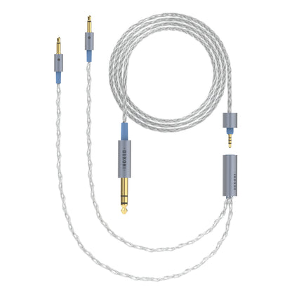 Dekoni Audio Ensemble 1/4 52 Braided Cable with 3.5mm Headphone Connectors