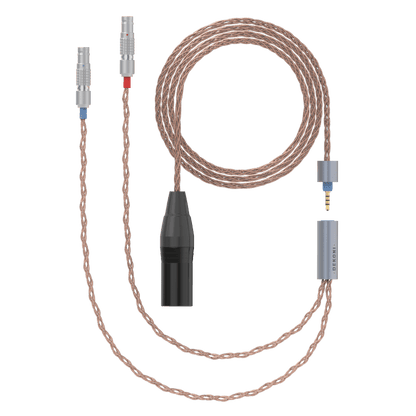 Dekoni Audio Ensemble 4-Pin XLR PCUHD Cable with 2-Pin Utopia Lemo Headphone Connectors (64)
