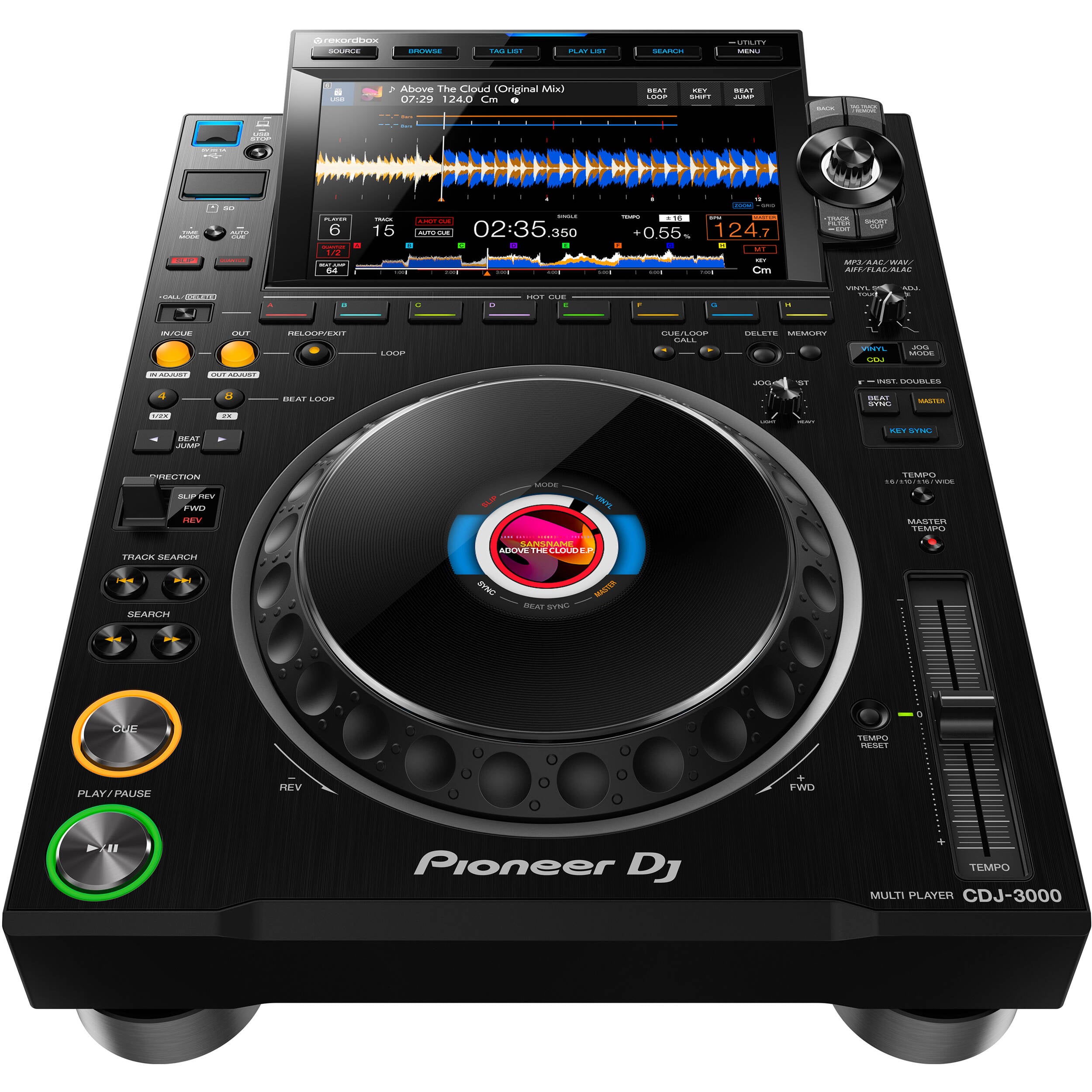 Pioneer DJ CDJ-3000 High-Resolution Pro-DJ Multiplayer (Black