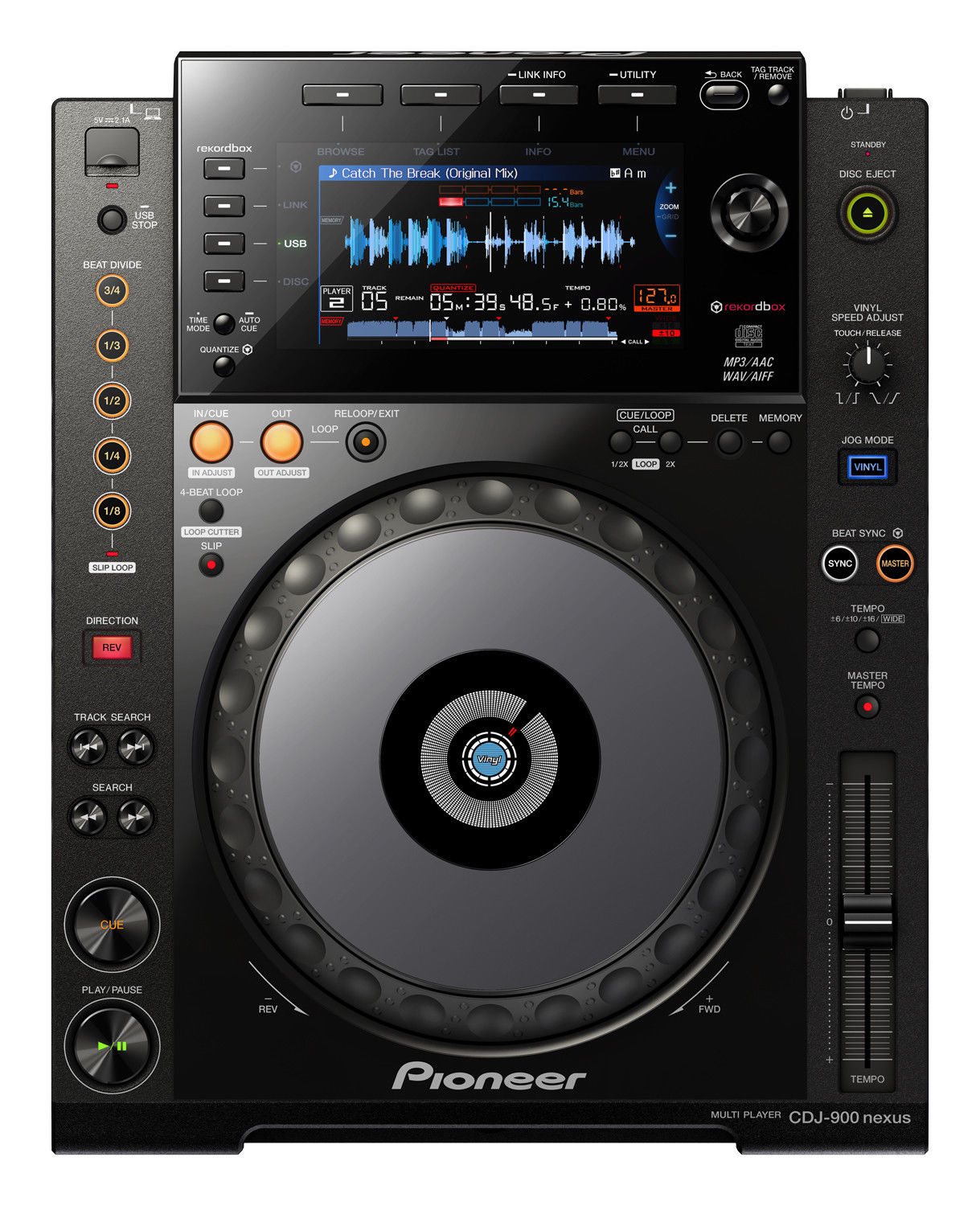Pioneer DJ CDJ-900NXS Pro Digital DJ Deck/CD Player w/ Advanced Playback Options