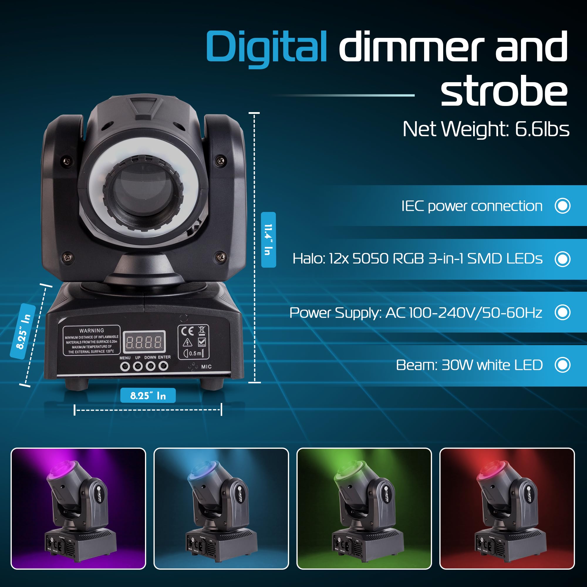 ColorKey Mover Halo Spot Color Changing Halo Compact Moving Head