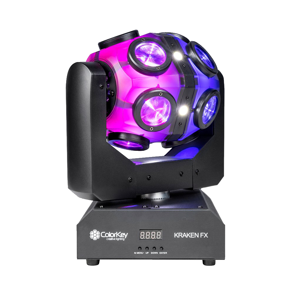 ColorKey Kraken FX Energizing QUAD Color LED Effect Light with Built-in Blinder