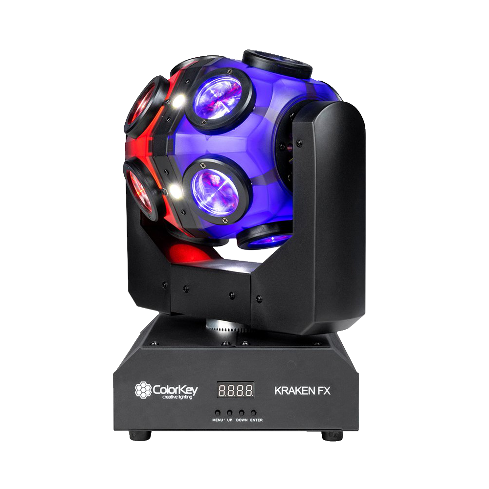 ColorKey Kraken FX Energizing QUAD Color LED Effect Light with Built-in Blinder