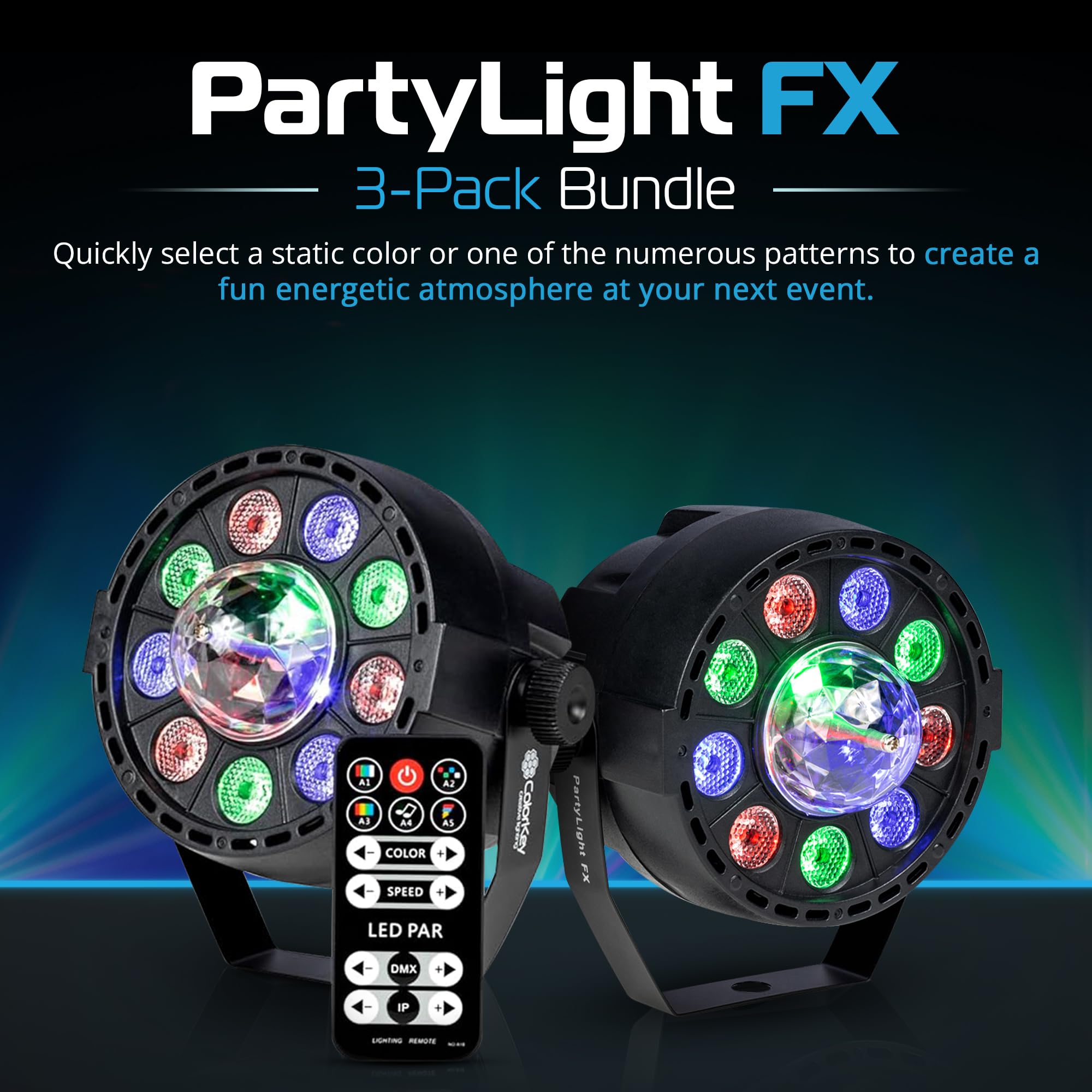 ColorKey CKU-1083 Party Light FX 3-Pack Bundle