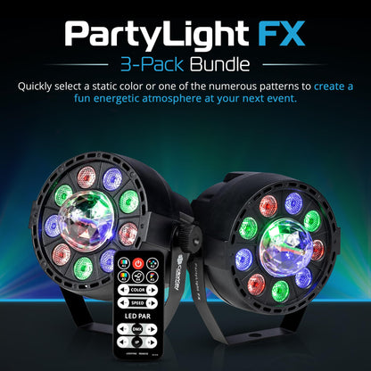 ColorKey CKU-1083 Party Light FX 3-Pack Bundle
