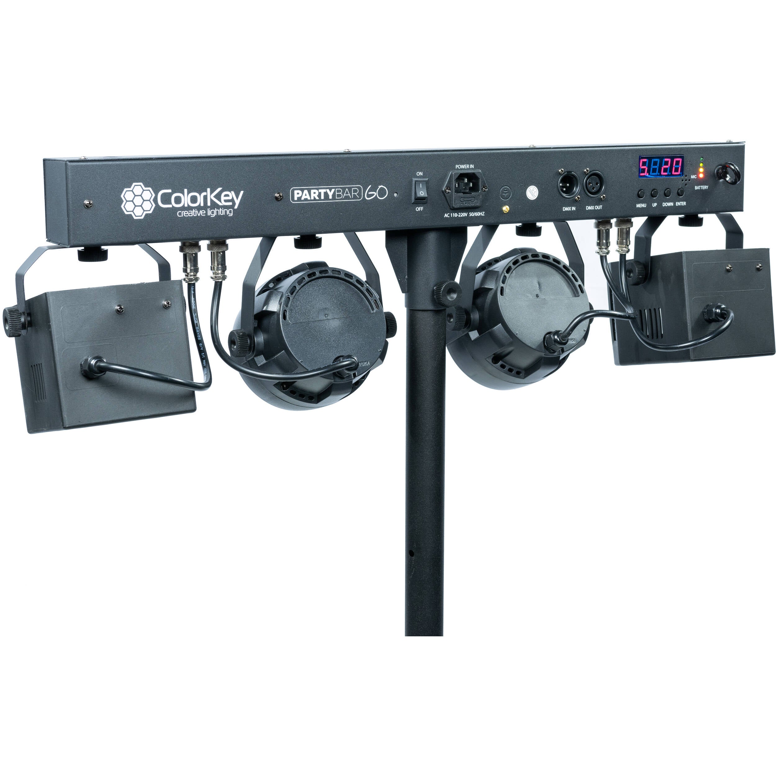 ColorKey CKU-3020 PartyBar Go Compact, All-in-One, Battery Powered Lighting Package