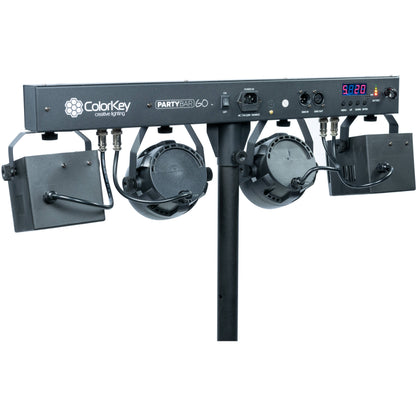 ColorKey CKU-3020 PartyBar Go Compact, All-in-One, Battery Powered Lighting Package
