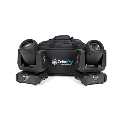 ColorKey Mover Beam 100 2-Pack Bundle With Carrying Case