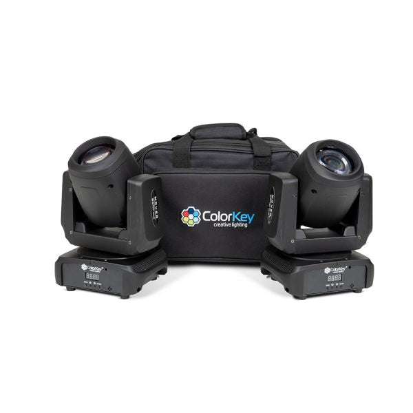 ColorKey Mover Beam 100 2-Pack Bundle With Carrying Case