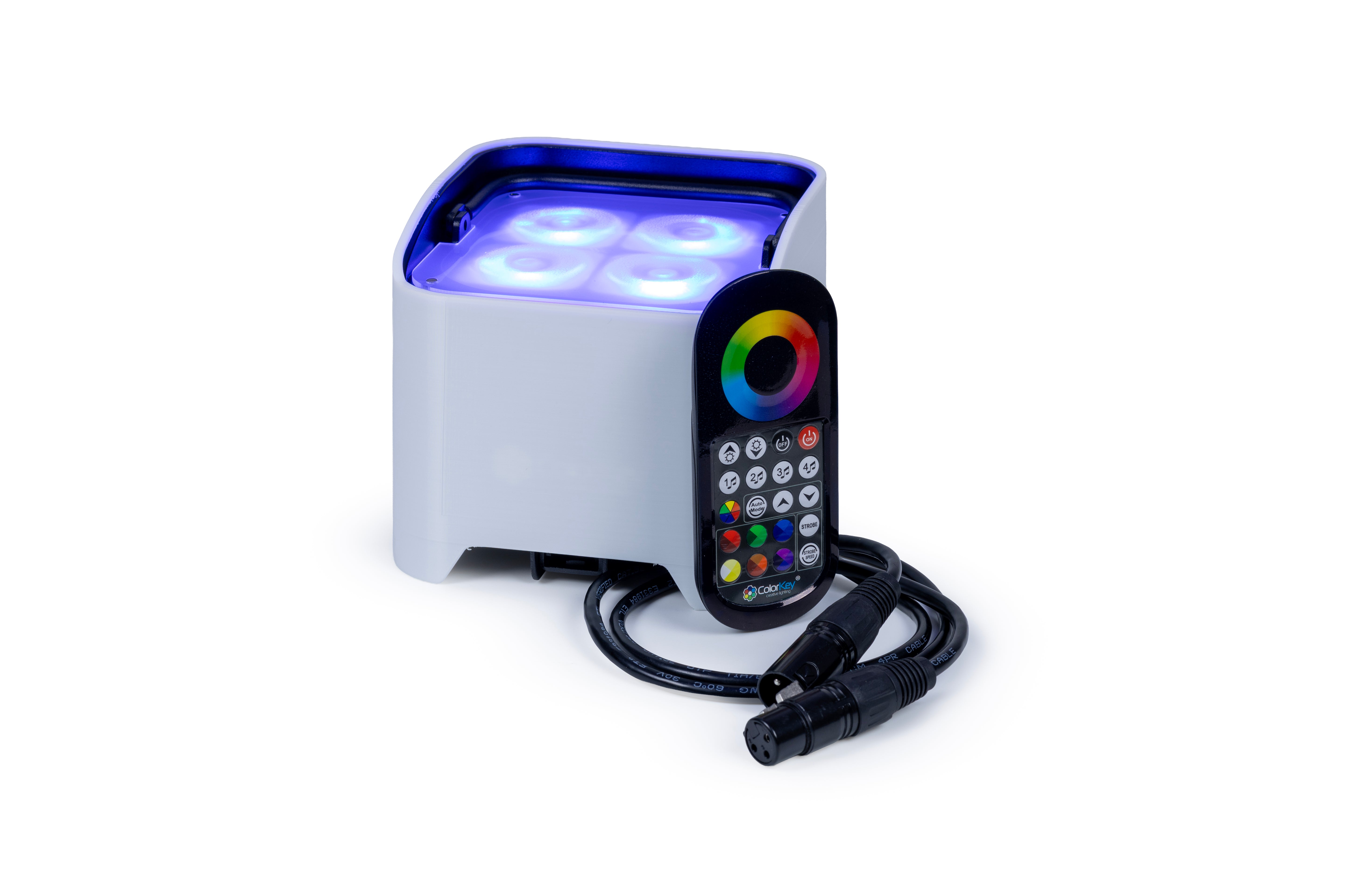 ColorKey CKU-6224 MobilePar Mini Hex 4 MKII (4-Pack w/ Carrying Case)