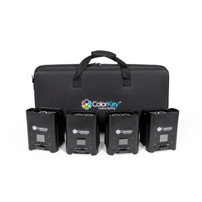 ColorKey CKU-7064 AirPar HEX 4 - 4-Pack Bundle with Hardshell Case