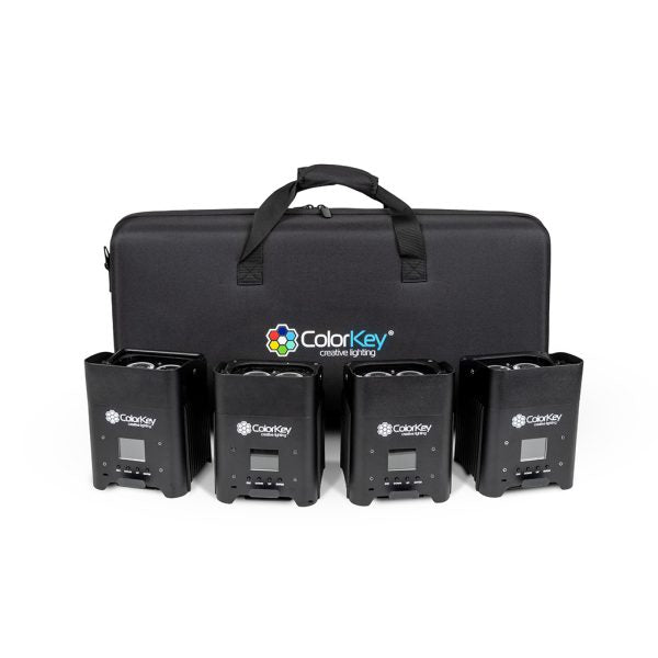 ColorKey CKU-7064 AirPar HEX 4 - 4-Pack Bundle with Hardshell Case