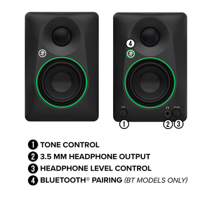 Mackie CR8BT 8 Powered Studio Monitors w/ Tone Control and Bluetooth®