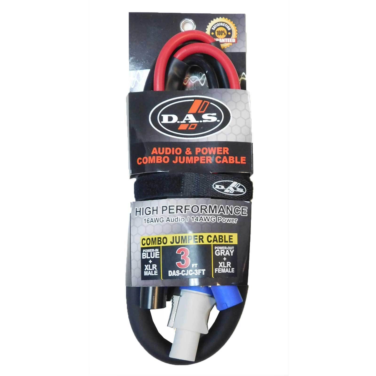 DAS Audio 3FT Combo Jumper Cable 14 AWG Power 16 AWG Audio [DAS-CJC-3FT]