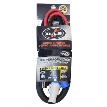 DAS Audio 3FT Combo Jumper Cable 14 AWG Power 16 AWG Audio [DAS-CJC-3FT]