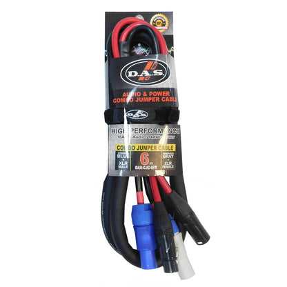 DAS Audio 6FT Combo Jumper Cable 14 AWG Power 16 AWG Audio [DAS-CJC-6FT]
