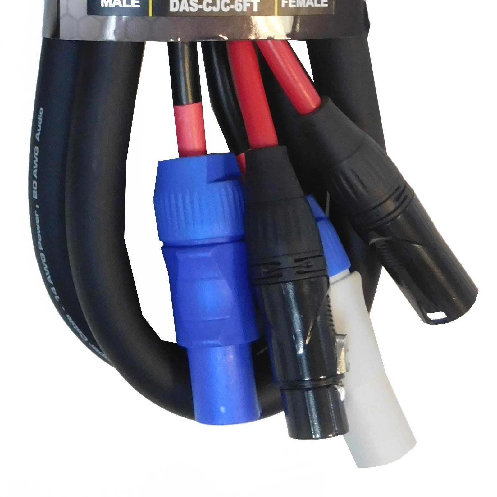 DAS Audio 6FT Combo Jumper Cable 14 AWG Power 16 AWG Audio [DAS-CJC-6FT]