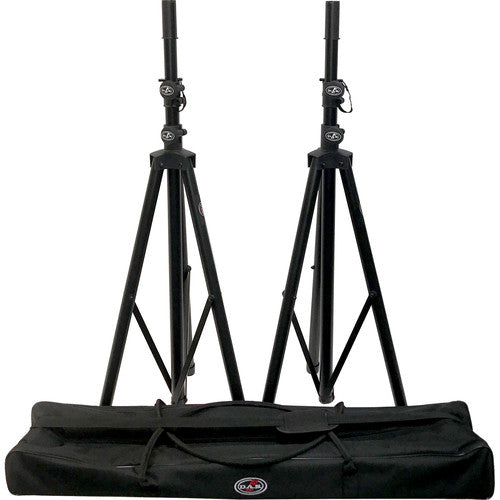 DAS Audio TRPD-S2-PAK Set of 2 Tripod Speaker Stands with Black Carrying Case
