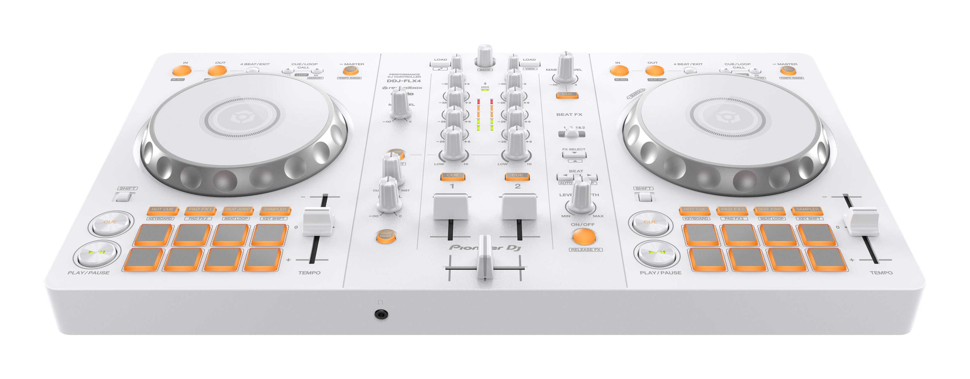 Pioneer DJ DDJ-FLX4-W 2-Channel DJ Controller for Serato & Rekordbox in Limited Edition White