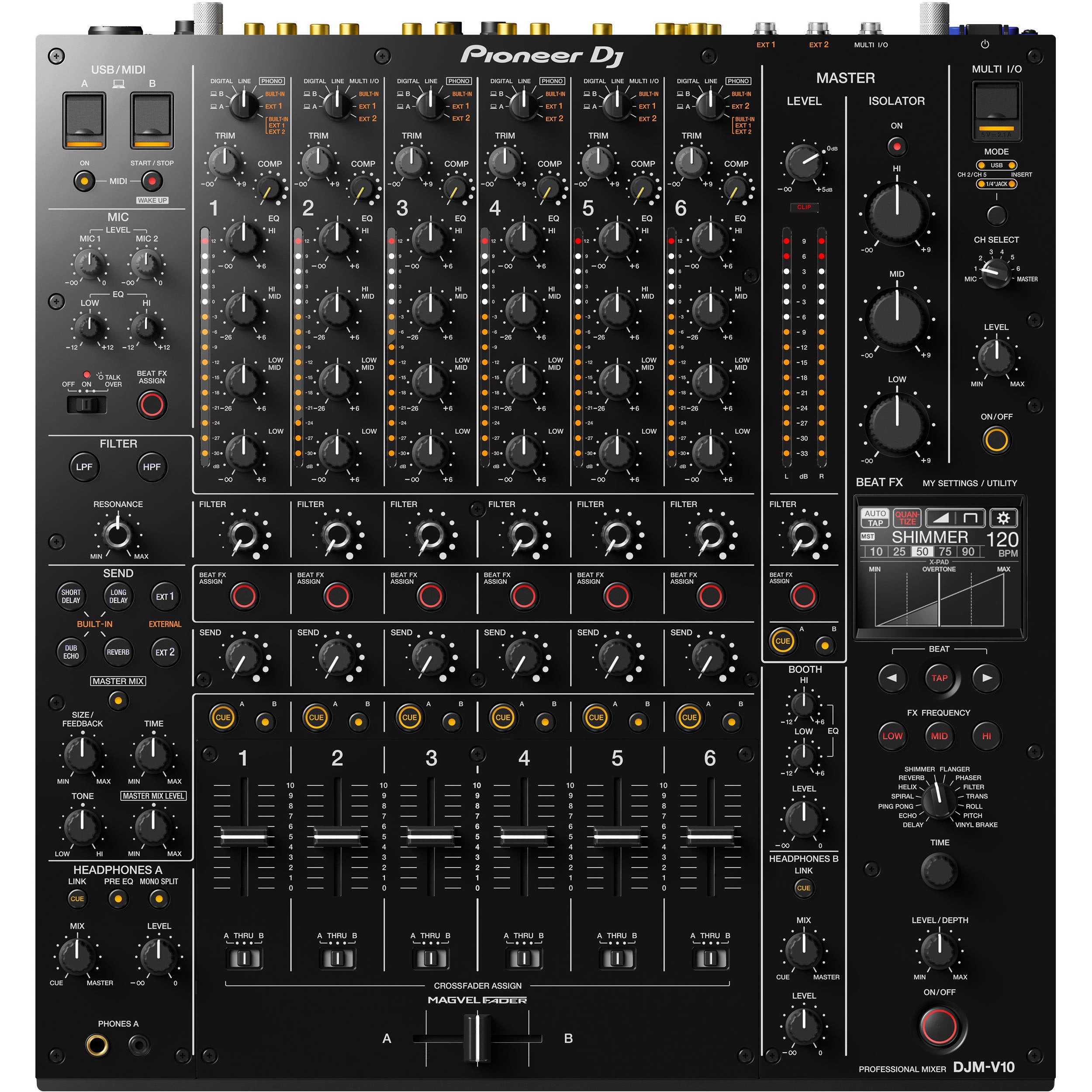 Pioneer DJ DJM-V10 6-Channel Professional DJ Mixer – Digital DJ Gear