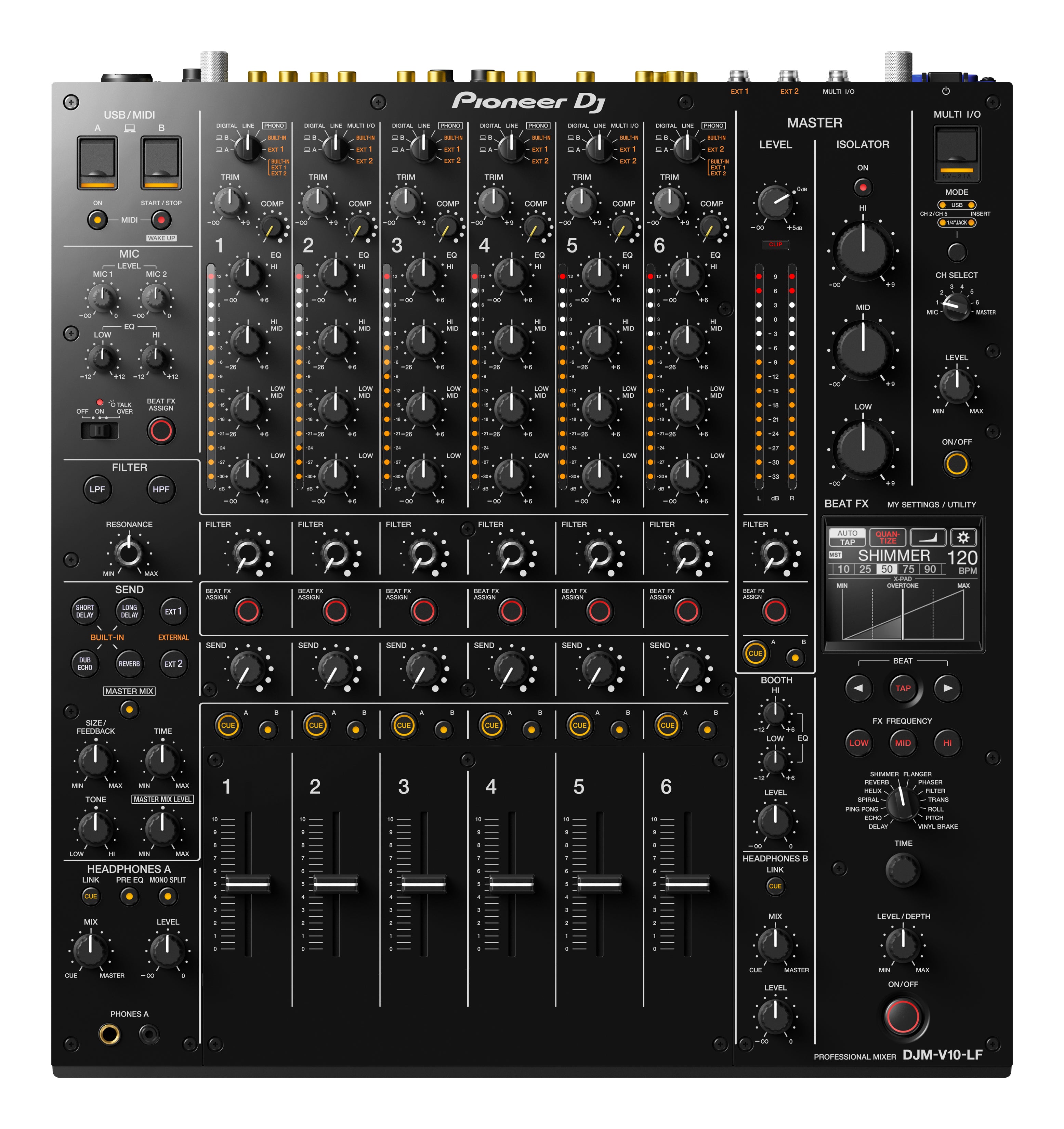 Pioneer DJ DJM-V10-LF 6 Channel Professional DJ Mixer