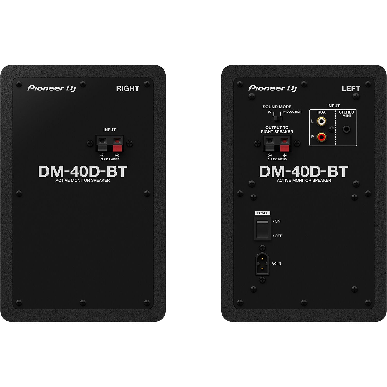 Pioneer DJ DM-40D-BT 4 Two-Way Active Desktop Monitor System with Bluetooth Pair