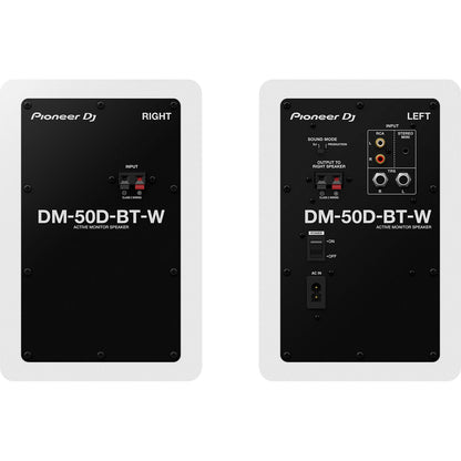 Pioneer DJ DM-50D-BT Active 5 Desktop Monitor/DJ Speakers White