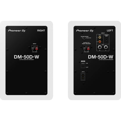 Pioneer DJ DM-50D Active 5 Desktop Monitor/DJ Speakers White