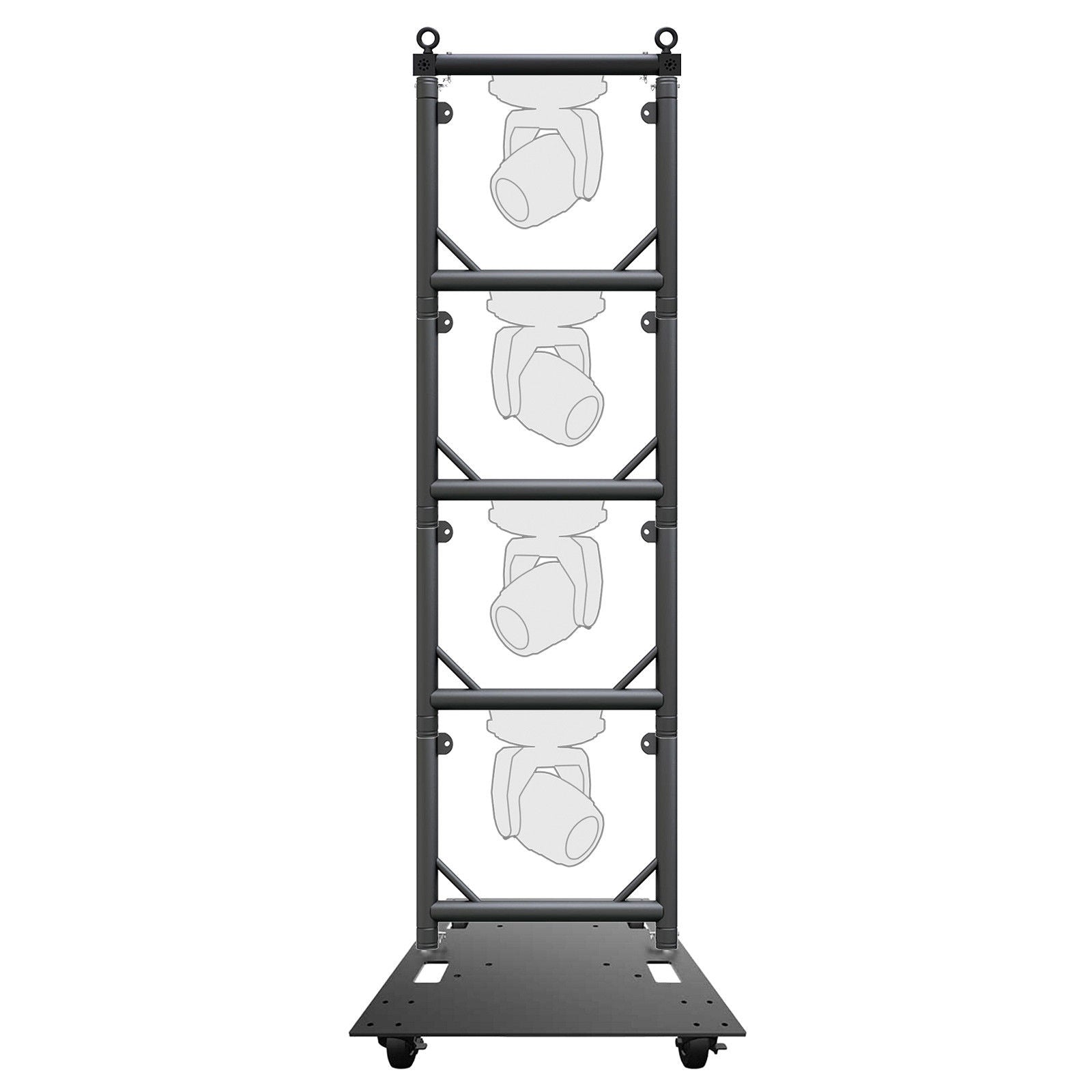 Global Truss Modular Lighting Quick Grids in black Quad + Baseplate w ...
