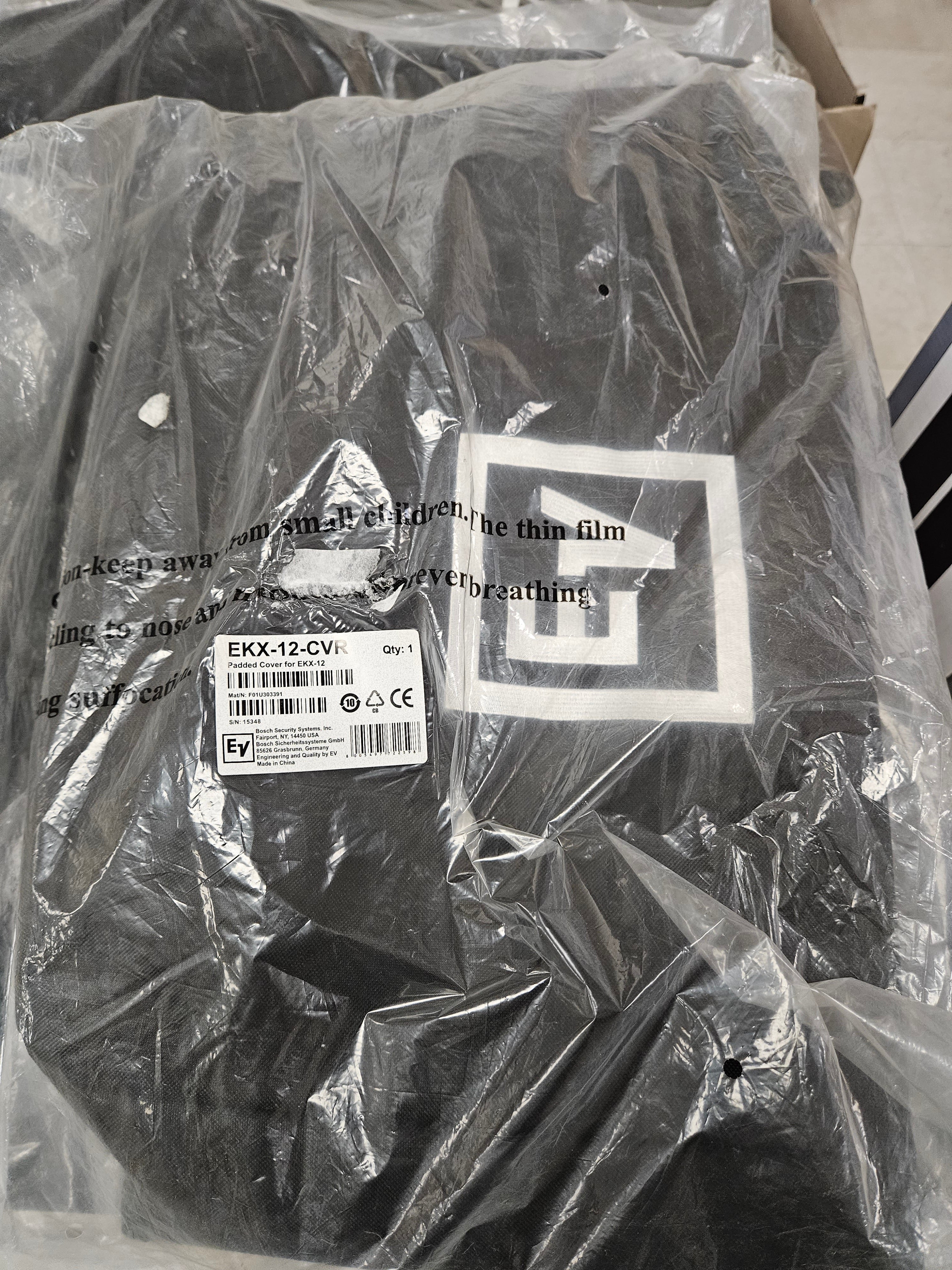 Electro-Voice EKX-12-CVR Padded Cover with EV Logo for EKX-12