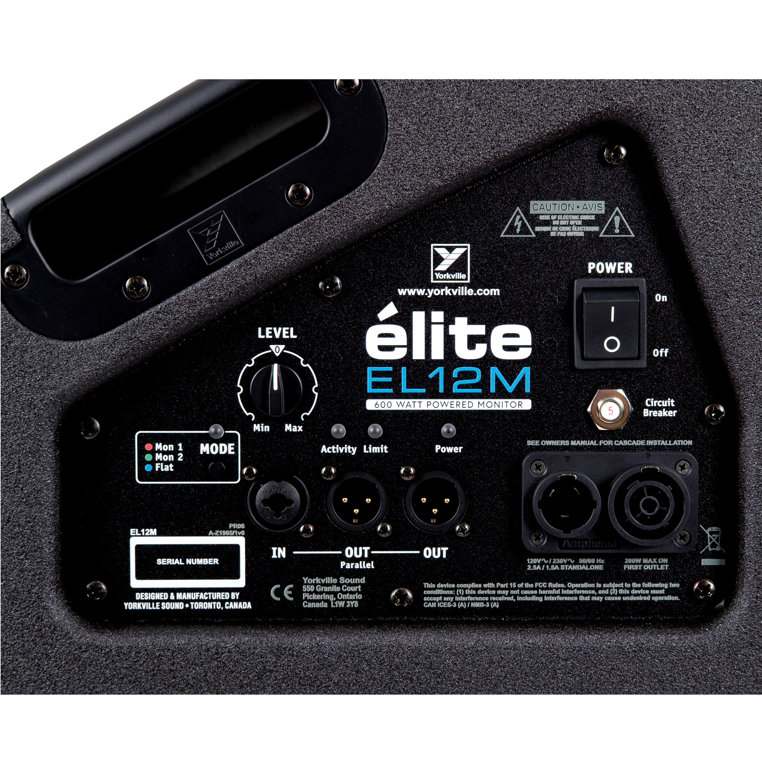 Yorkville EL12M Elite 12” Powered Stage Monitor
