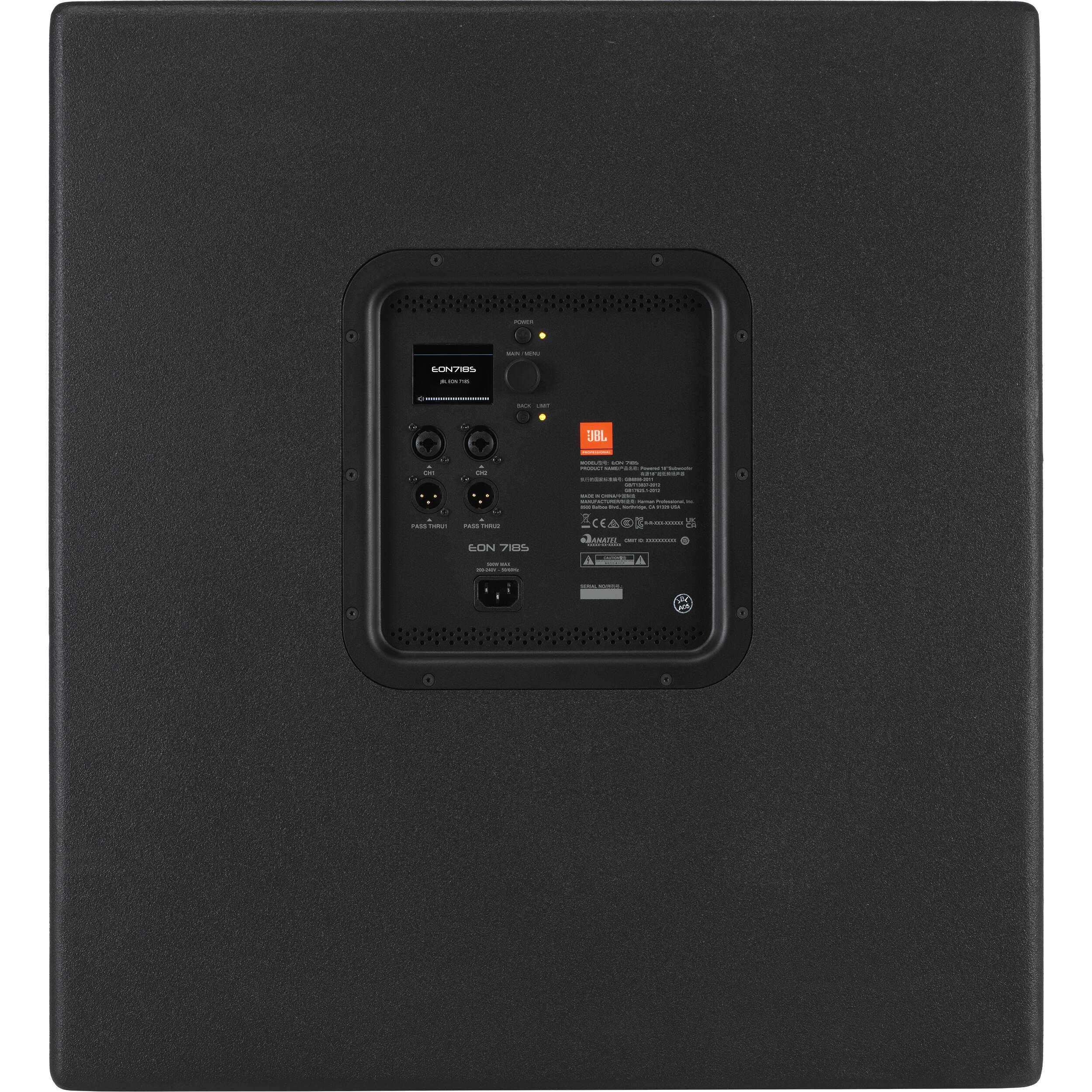 JBL EON718S 1500W 18 Powered Subwoofer with Bluetooth Control and DSP