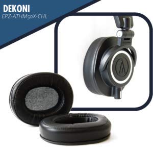 Dekoni Audio Replacement Ear Pads Compatible with Audio Technica ATH-M50X, M Series and Sony MDR7506 Headphones (Choice Leather)