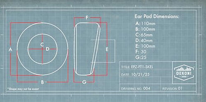 Dekoni Audio Earpads for Fiio FT1 - Custom Hybrid