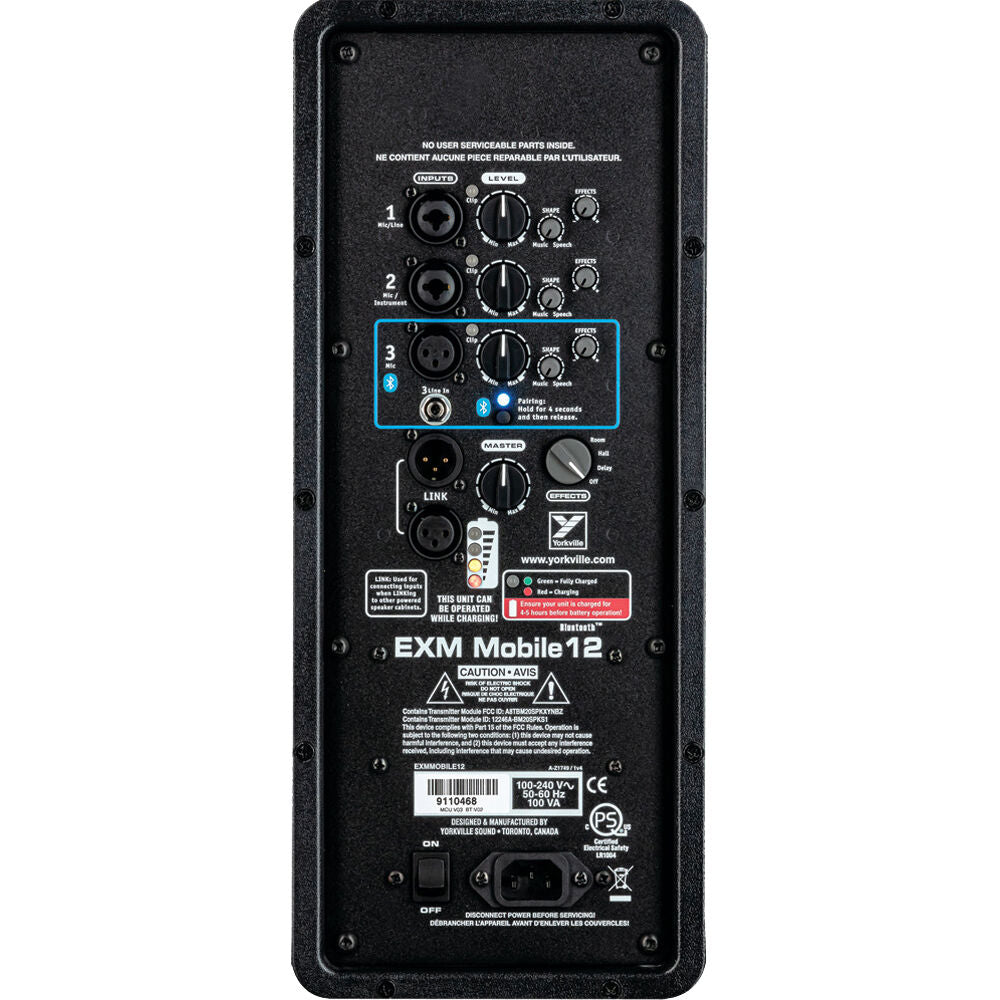 Yorkville EXM-Mobile-12 12 Portable PA Speaker