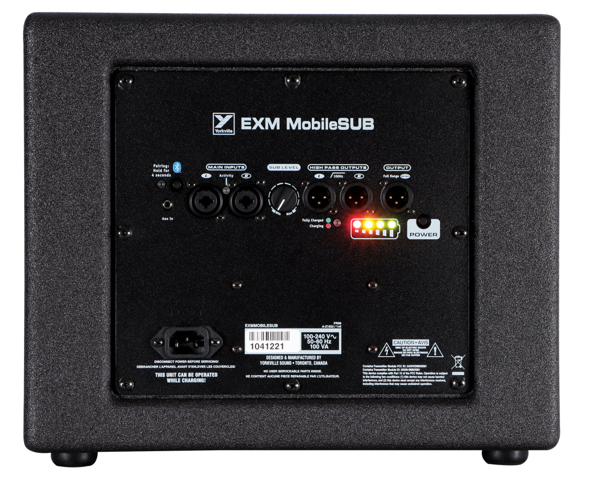 Yorkville EXM-Mobile-Sub Portable Battery Powered Subwoofer