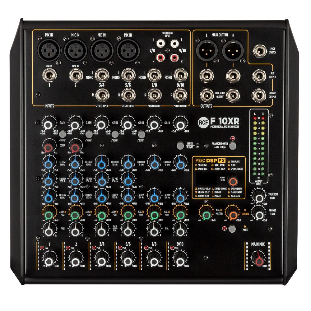 RCF F 10XR 10-Channel Mixing Console with Multi-FX and Recording