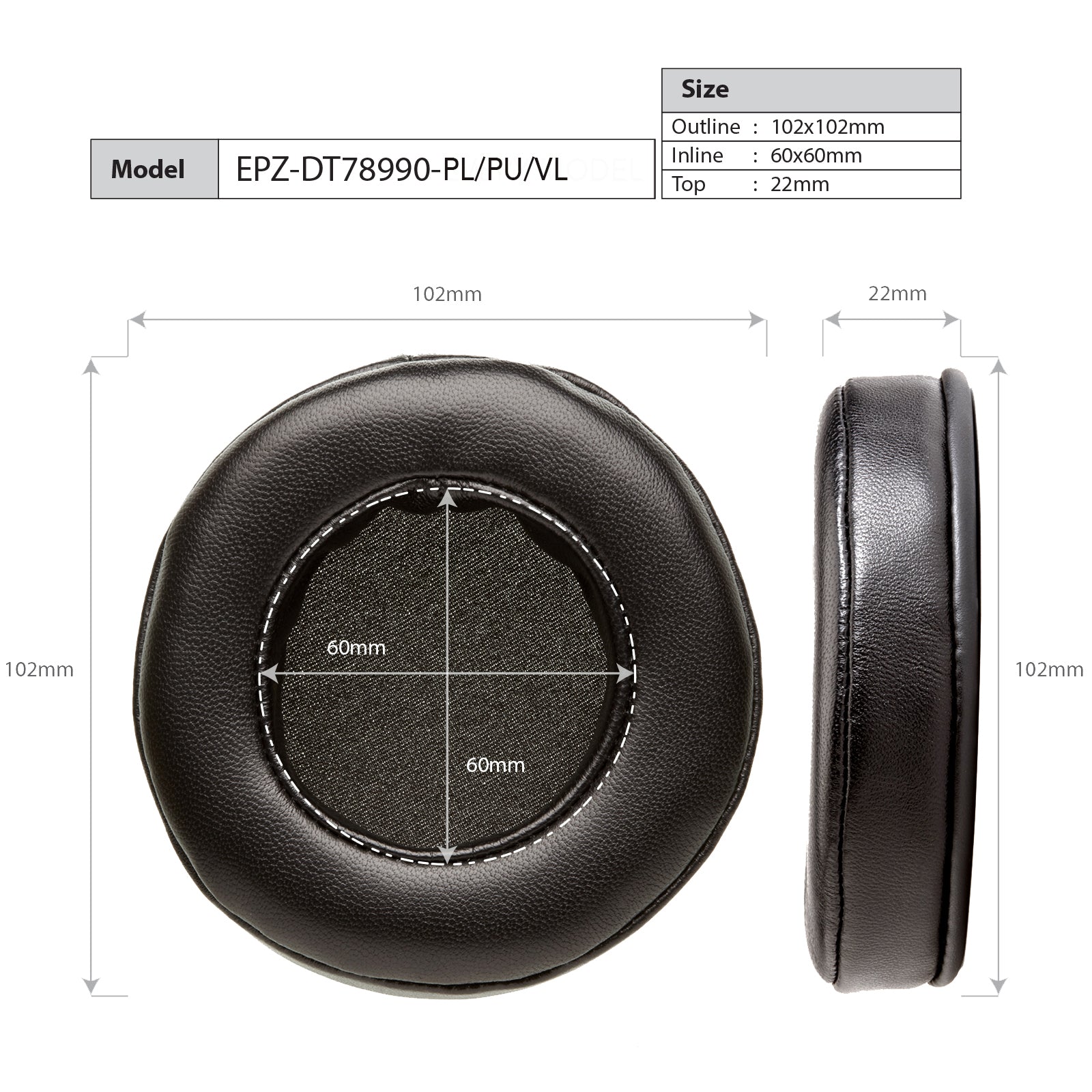 Dekoni Audio Standard Replacement Ear Pads for Beyerdynamic DT770/DT880/DT990