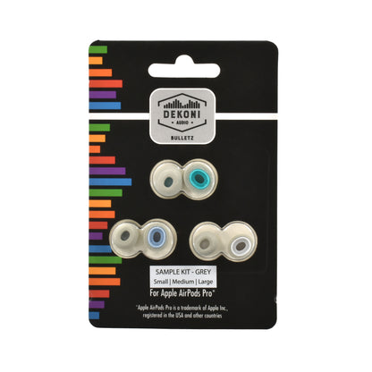 Dekoni Audio Premium Memory Foam Tips for the Apple Airpods Pro – Grey – Sample Pack