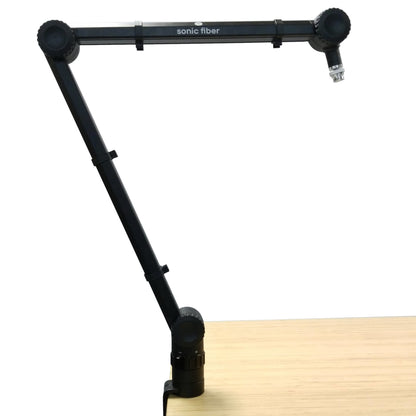 Sonic Fiber Deluxe Desk-Mounted Microphone Boom Stand For Podcasts & Recording