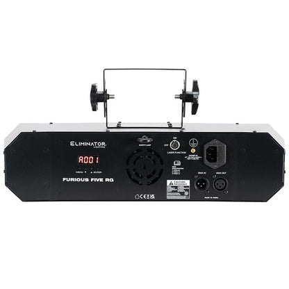 Eliminator Lighting Furious Five RG 5-FX-In-1 Laser, Strobe, Wash, UV, and Derby Light Fixture